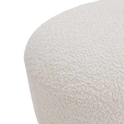 Contemporary Upholstered Bench with Wood legs Beige