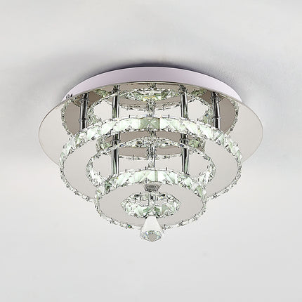 30W LED Ceiling Light Crystal Chandelier Pendant Lamp, Dimmable with Remote