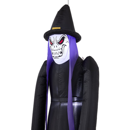 182cm Blow-Up Halloween Scary Witch Inflatable Decoration with Built-in LED Lights