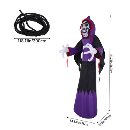 11 FT Halloween Inflatable Grim Reaper Decoration with LED Lights