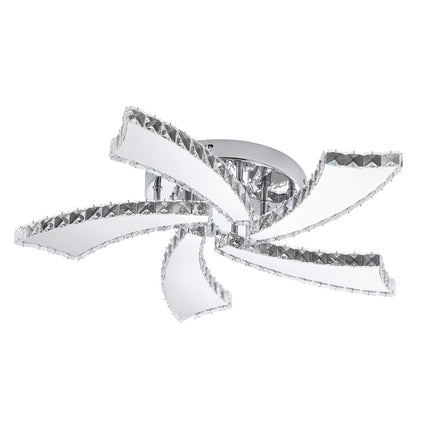 Adjustable LED Crystal Ceiling Light with Remote Control