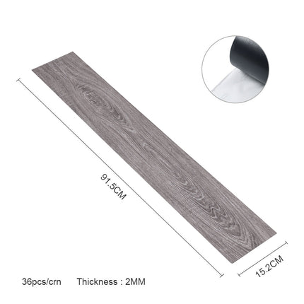 Realistic Wood Effect Self Adhesive Flooring 36 Pcs