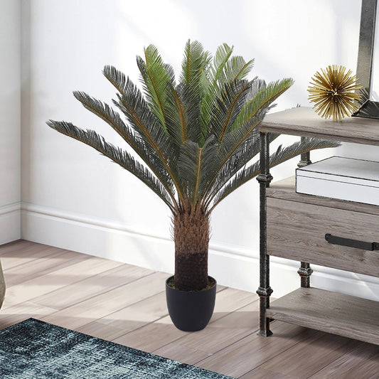Green 113cm Artificial Cycas Tree in Pot for Decoration