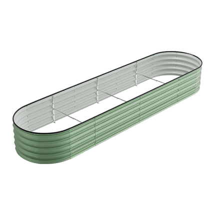 Oval-Shaped Galvanized Steel Raised Garden Bed