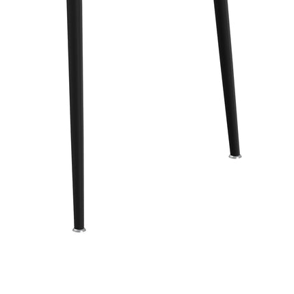 Modern Dining Table with Tempered Glass Tabletop & Metal Legs