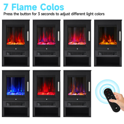 Freestanding Electric Fireplace with Remote Control