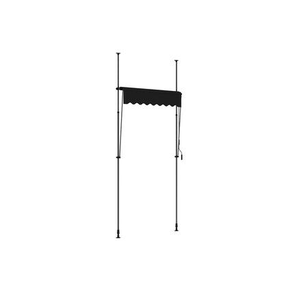 Outdoor Manual Retractable Patio Awning with Hand Crank 150-300cm W