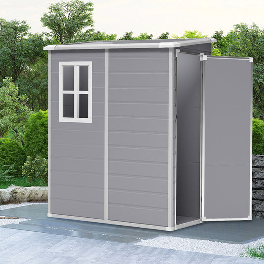 Grey Outdoor Plastic Storage Shed Tool Shed