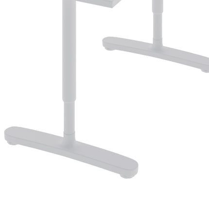 2Pcs Black/ White Adjustable Height Table Underframe