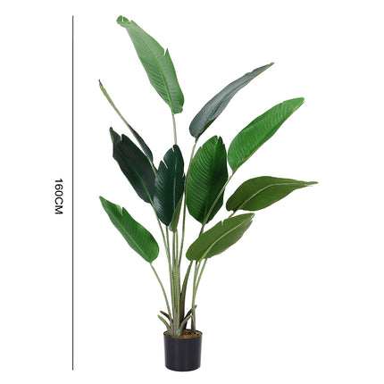 160cm Tall Artificial Banana Leaf Tree Faux Large Plants in Pot
