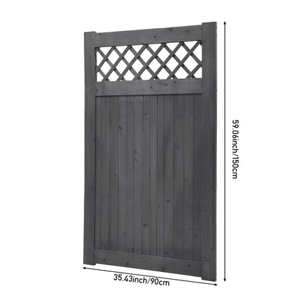 Grey Rhombus Garden Wood Fence Gate