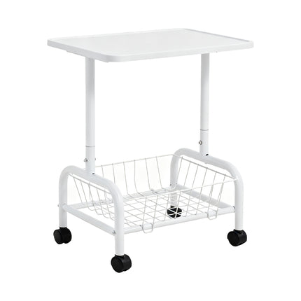 Mobile Side Table with Lower Basket