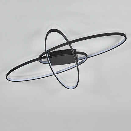 Minimalistic Unique Oval LED Semi-Flush Ceiling Light