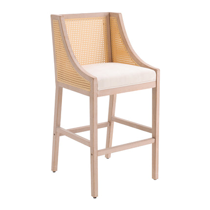 Set of 2 Modern Upholstered High Bar Stools