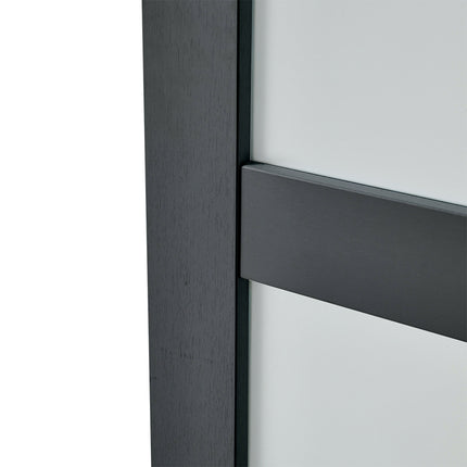 Dark Grey Farmhouse Style MDF Wooden Barn Door with 200cm Sliding Kit