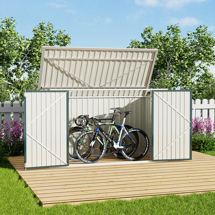 Heavy Duty Steel Bicycle Storage Shed 210 x 105 x 130cm