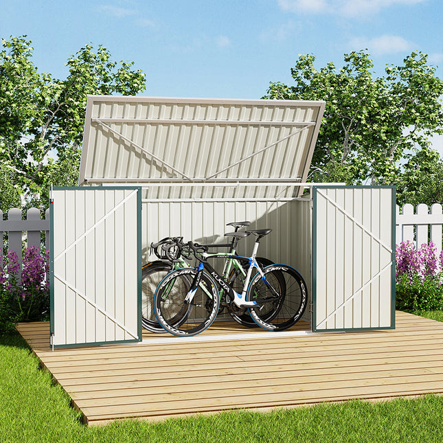 Heavy Duty Steel Bicycle Storage Shed 210 x 105 x 130cm