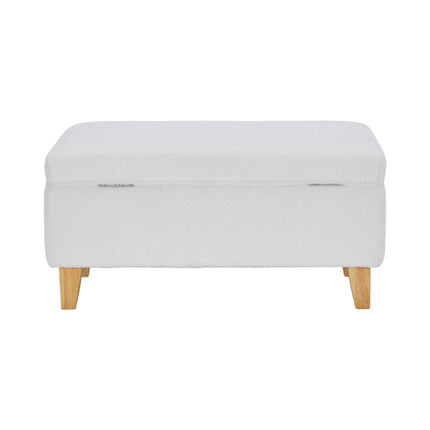 Teddy Fleece Upholstered Storage Ottoman