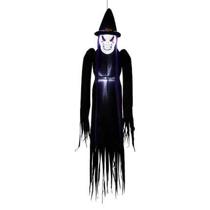 182cm Blow-Up Halloween Scary Witch Inflatable Decoration with Built-in LED Lights