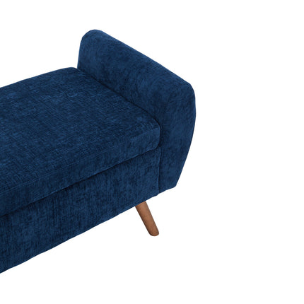 Chenille Upholstered Storage Bench