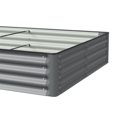 Rectangular Galvanized Steel Raised Garden Bed 180cm x 120cm