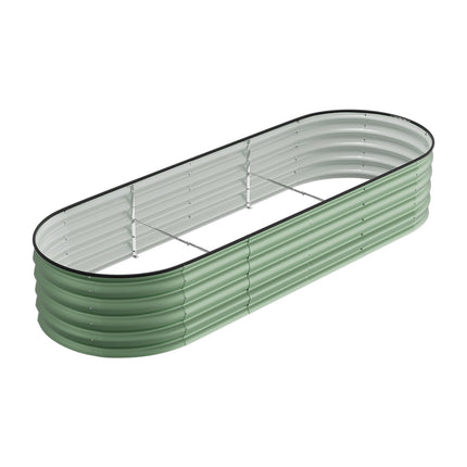 Oval-Shaped Galvanized Steel Raised Garden Bed