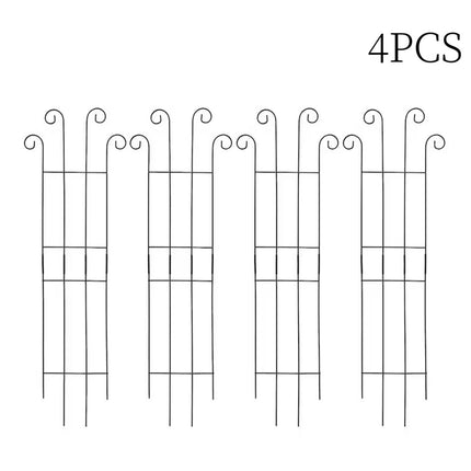 4-Pack Outdoor Metal Trellis Set for Climbing Plants