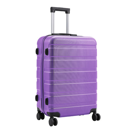 Purple 20 inch Hard Shell Rolling Luggage Trolley Travel Case