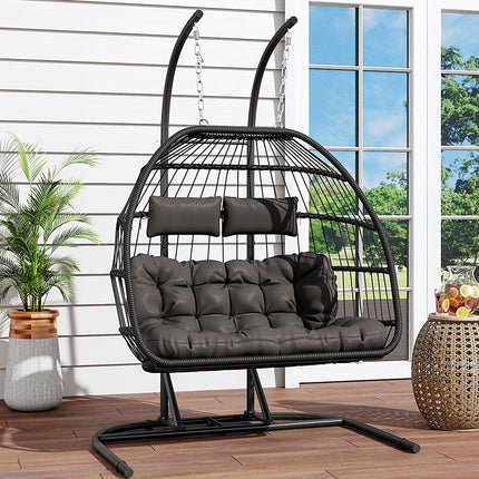 Outdoor Hanging 2-Seater Egg Chair