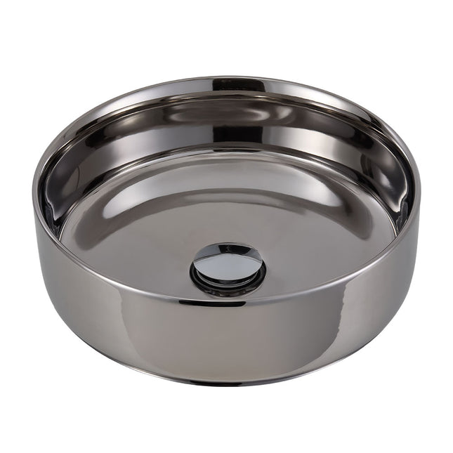 Round Ceramic Countertop Washbasin Vessel Sink