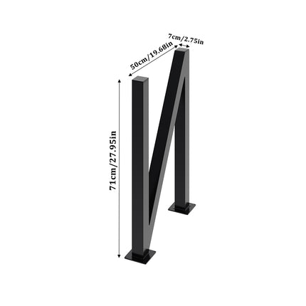 2Pcs Anti-Slip N-shaped Iron Table Legs