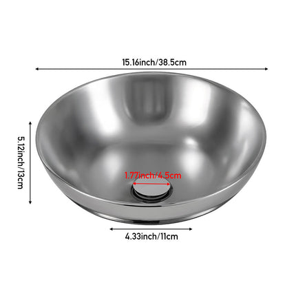 Round Ceramic Countertop Washbasin Vessel Sink