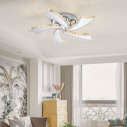 Adjustable LED Crystal Ceiling Light with Remote Control
