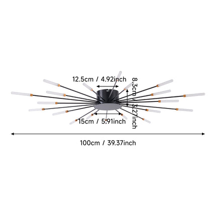 Dimmable LED Ceiling Light Fixture with Remote Control