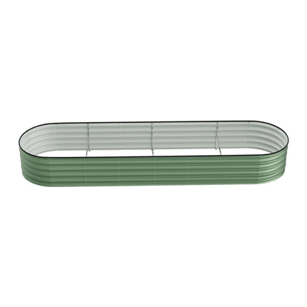 Oval-Shaped Galvanized Steel Raised Garden Bed