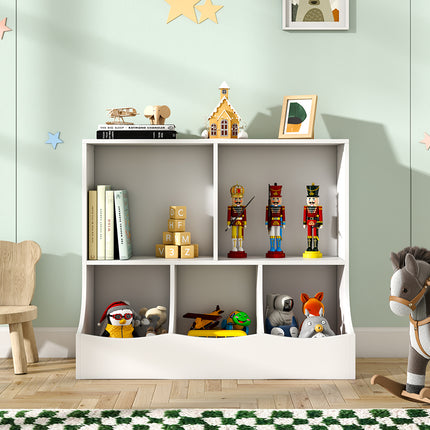 2-Tier Open Style Toys Books Storage Cabinet Organiser
