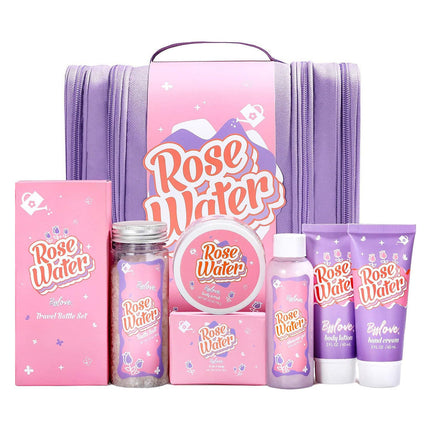 Rose Water Scent Spa Bath Set Travel Toiletry Kit