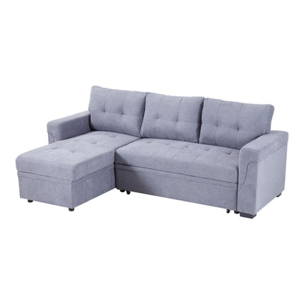 3-Seater Upholstered Corner Sofa Bed with Storage