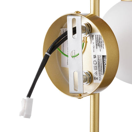 Golden Wall Light with Frosted Glass Shade