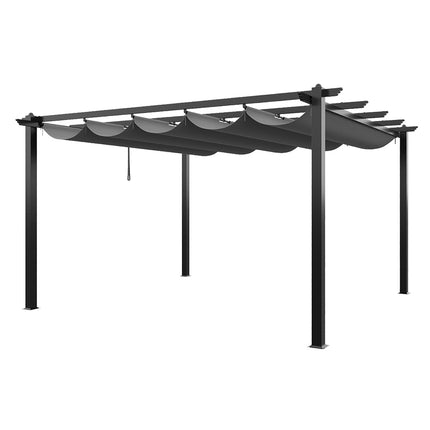 13x13ft Aluminium Pergola with Retractable Roof