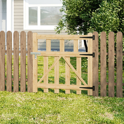 3x3ft Outdoor Wooden Garden Gate Fence Door