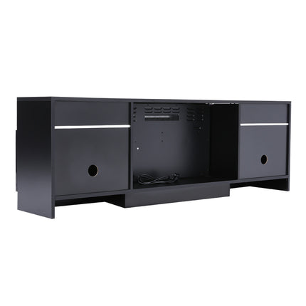 Black Recessed 36 inch Electric Fireplace 3 Flame Colours with TV Stand