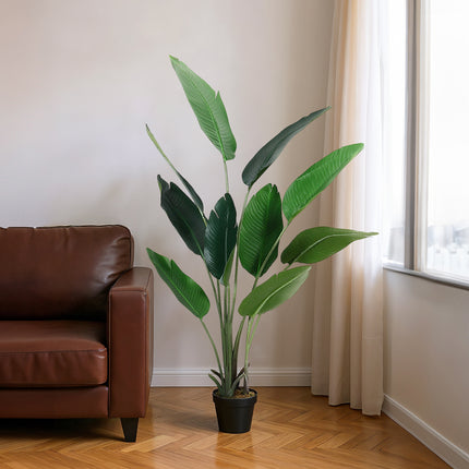 160cm Tall Artificial Banana Leaf Tree Faux Large Plants in Pot