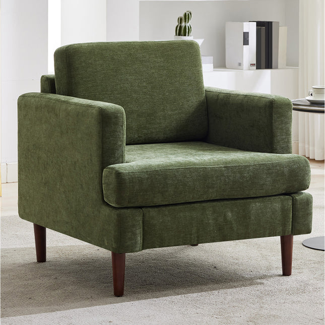 Mid-Century Green Single Sofa Armchair