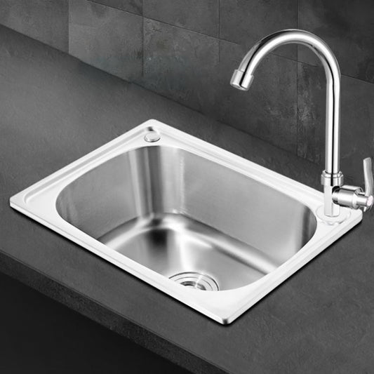 Stainless Steel Single Kitchen Sink with Waste Plumbing Kit