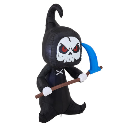 6.6FT Halloween Inflatable Grim Reaper Decoration with Built-in Lights