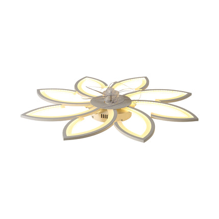 Modern Flower Shape Ceiling Fan with Light