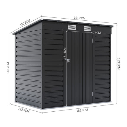 Outdoor Galvanized Steel Storage Shed