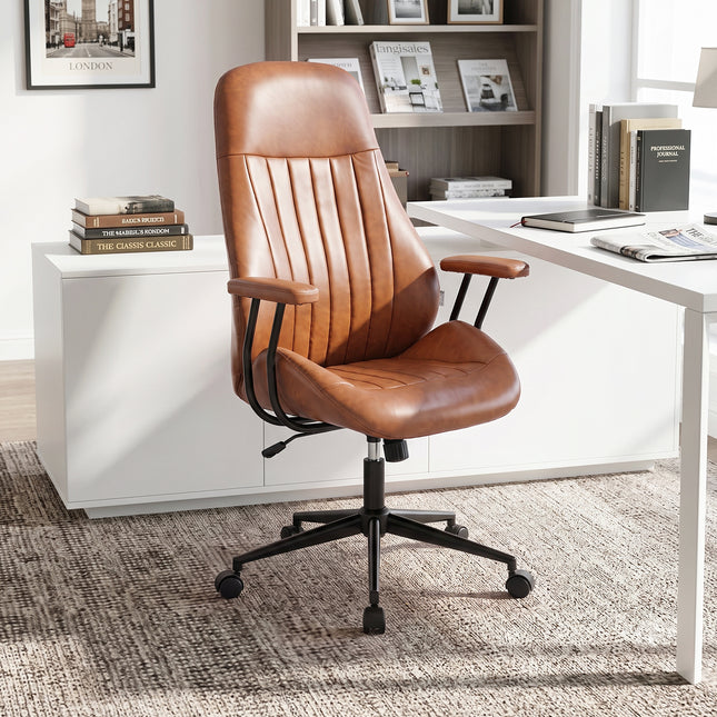 Mid-Century Modern Office Chair with Casters