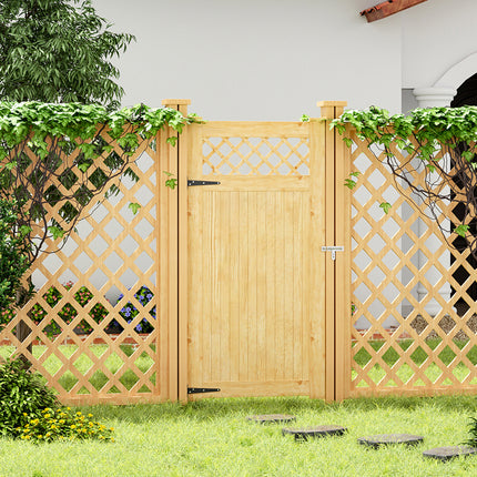 Diyspace Rhombus Garden Wood Fence Gate